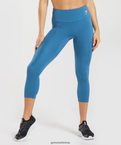 Gymshark Kadın Şort - Gymshark 7/8 tayt antrenmanı göl kenarı mavisi kadınlar B26PXX303