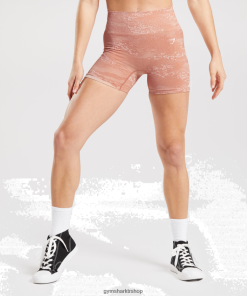 Gymshark Kadın Şort - Gymshark kamuflaj dikişsiz şortlara uyum sağlayın puslu pembe/puslu pembe kadınlar B26PXX16