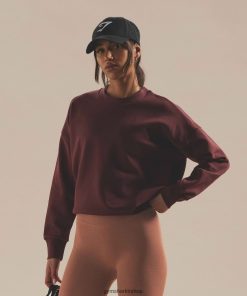 Gymshark Kadın Şort - Gymshark ter ekibini tekrar al kiraz kahverengi kadınlar B26PXX391