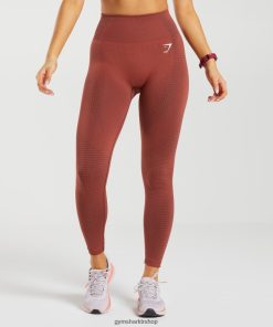 Gymshark Kadın Şort - Gymshark vital dikişsiz 2.0 tayt tuğla kırmızısı marn kadınlar B26PXX257