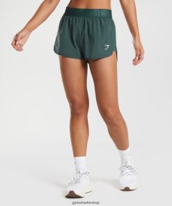 Gymshark Türkiye Mağazaları - Gymshark antrenman bol kesim şort obsidyen yeşili kadınlar B26PXX95