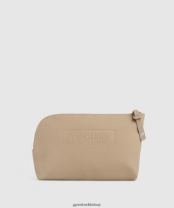 Gymshark Türkiye Mağazaları - Gymshark günlük yıkama torbası çimento kahverengi üniseks B26PXX1077