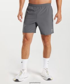 Gymshark Türkiye Mağazaları - Gymshark varış 7 şort siluet gri erkekler B26PXX521