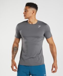 Gymshark Türkiye Mağazaları - Gymshark varış tişörtü siluet gri erkekler B26PXX638