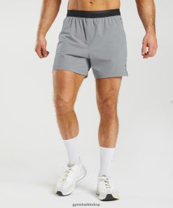 Gymshark Çorap - Gymshark apex 5 hibrit şort gri sürüklenme erkekler B26PXX546