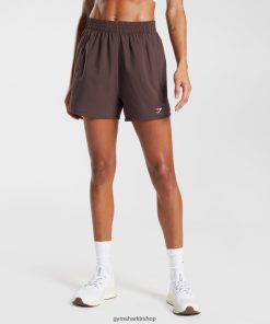 Gymshark Çorap - Gymshark dokuma cep şortları çikolata kahverengi kadınlar B26PXX44