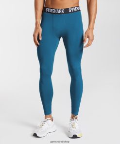 Gymshark Çorap - Gymshark eleman taban katmanı tayt Atlantik mavisi erkekler B26PXX1041