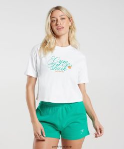 Gymshark Çorap - Gymshark güçlü şeftali rengi midi üst beyaz kadınlar B26PXX428