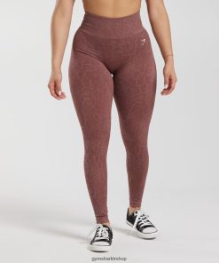 Gymshark Çorap - Gymshark hayvan dikişsiz taytlara uyum sağlar modern allık pembesi/macenta kahverengi kadınlar B26PXX238