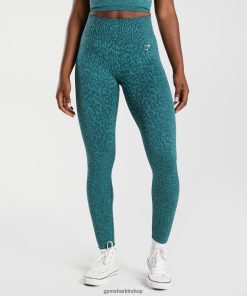 Gymshark Çorap - Gymshark hayvan dikişsiz taytlara uyum sağlar resif | kış deniz mavisi kadınlar B26PXX292