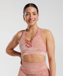 Gymshark Çorap - Gymshark kamuflajlı dikişsiz spor sütyenini uyarlayın puslu pembe-puslu pembe kadınlar B26PXX139