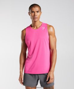 Gymshark Çorap - Gymshark varış tankı parlak fuşya erkekler B26PXX957